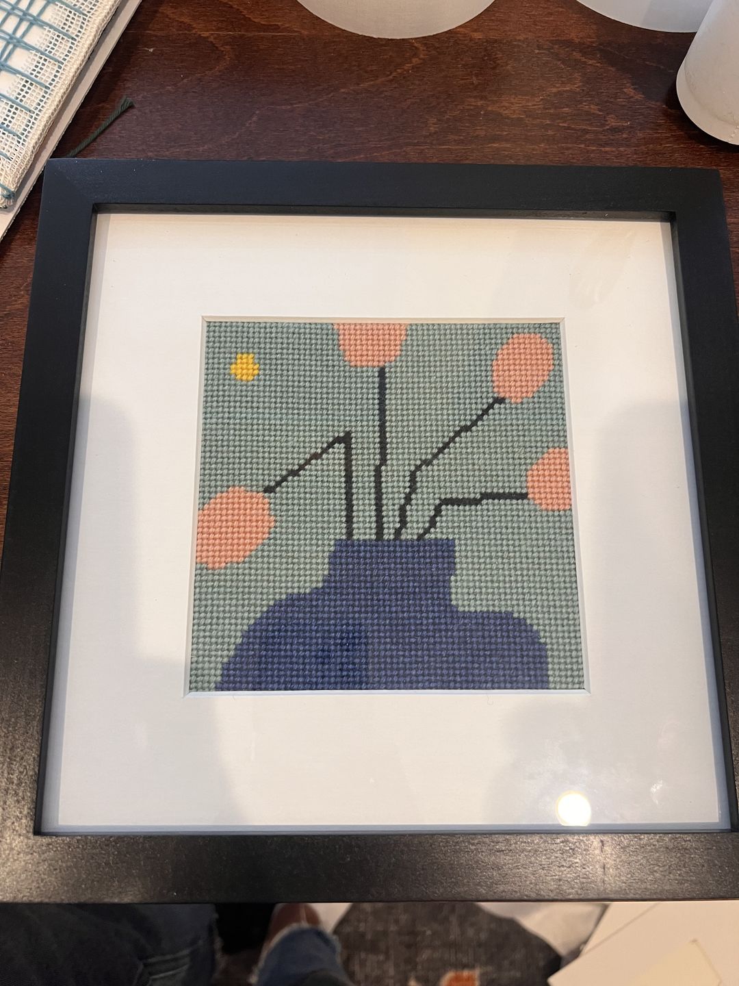 Customer photo review of The Sun Needlepoint Kit