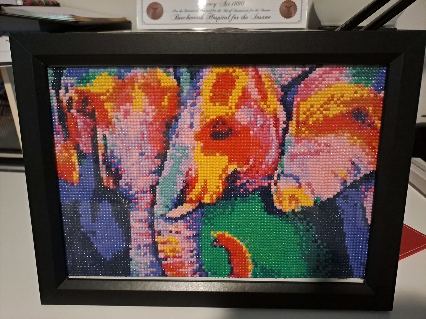 Customer photo review of Full Drill - 5D DIY Diamond Painting Kits Watercolor Loving Elephants