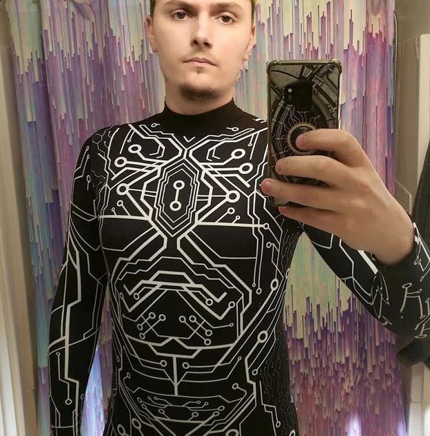 Customer photo review of Black Circuit Board Costume