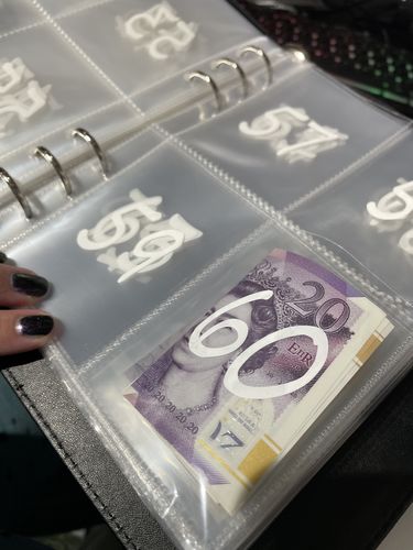 Customer photo review of 100 Envelope Challenge Binder