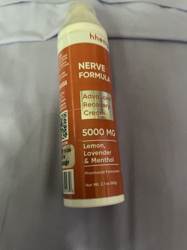 Customer photo review of BioXHemp Nerve Advanced Recovery Cream - Lemon, Lavender and Menthol (5,000mg)