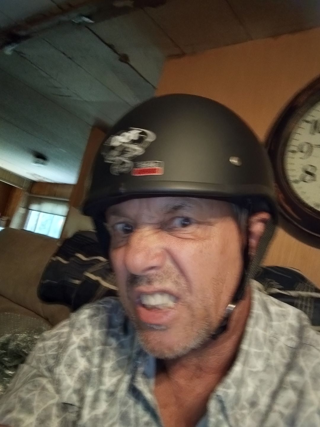 Customer photo review of World's Smallest & Lightest DOT Open Face Polo Helmet- Matte Black