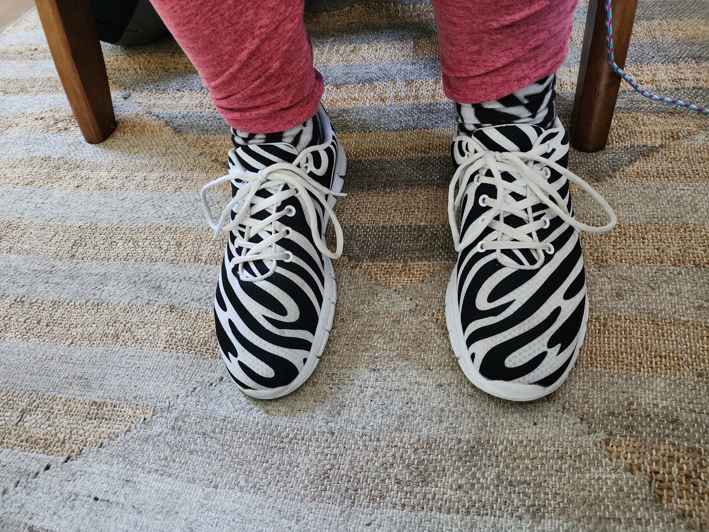Customer photo review of Zebra Print Sneakers