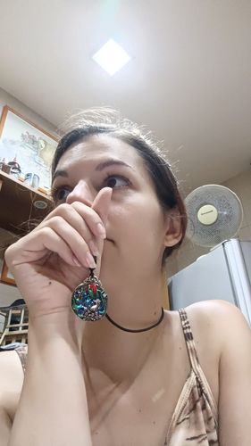 Customer photo review of FREE Today: Bring Safe Luck and Healing Energy Nine-tailed Fox Necklace