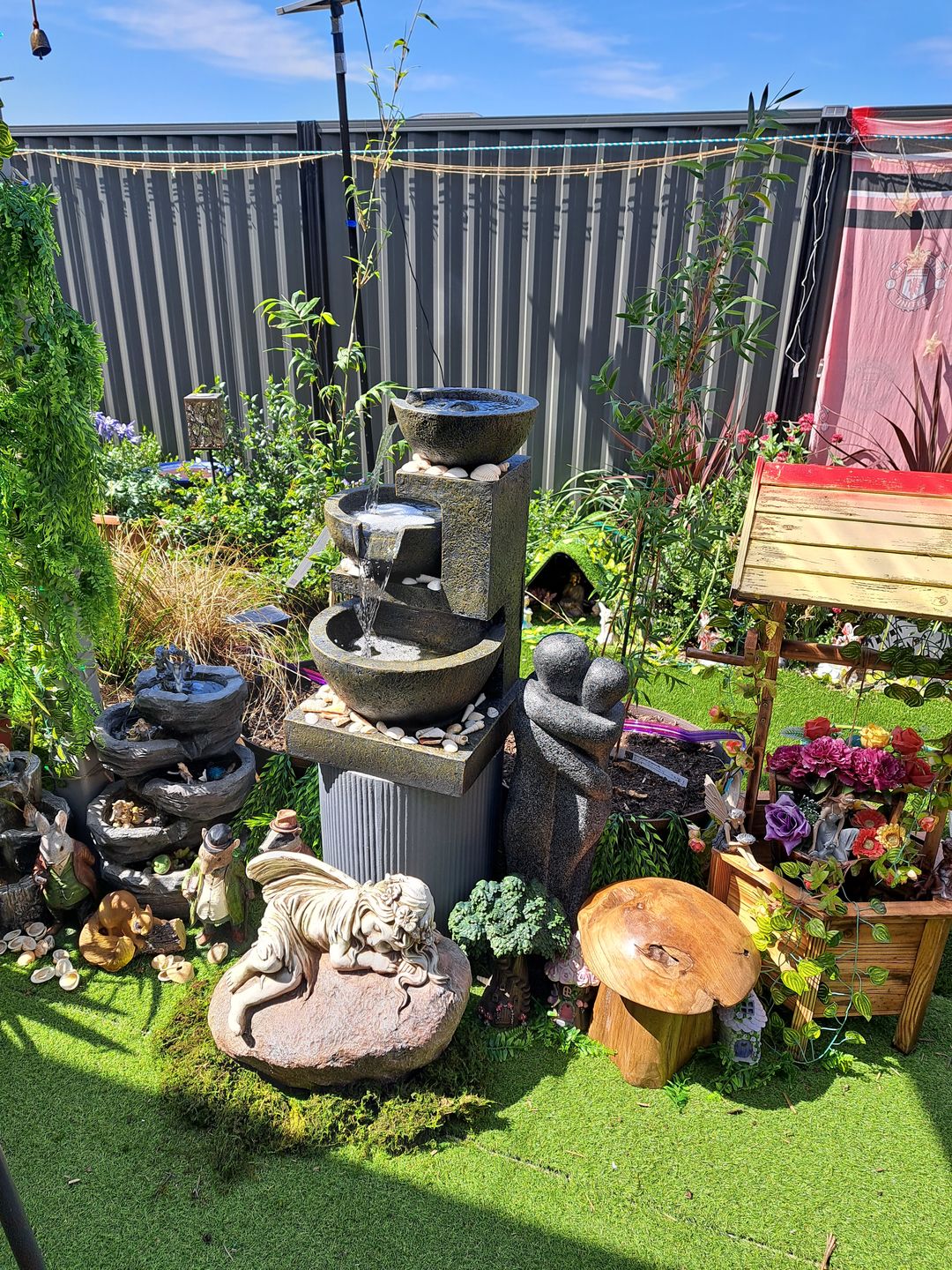 Customer photo review of Carmen 3-Tier Garden Water Feature - Best Seller