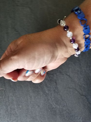 Customer photo review of Bracelet Amincissant en Améthyste et Pierre de Lune | Argent 925