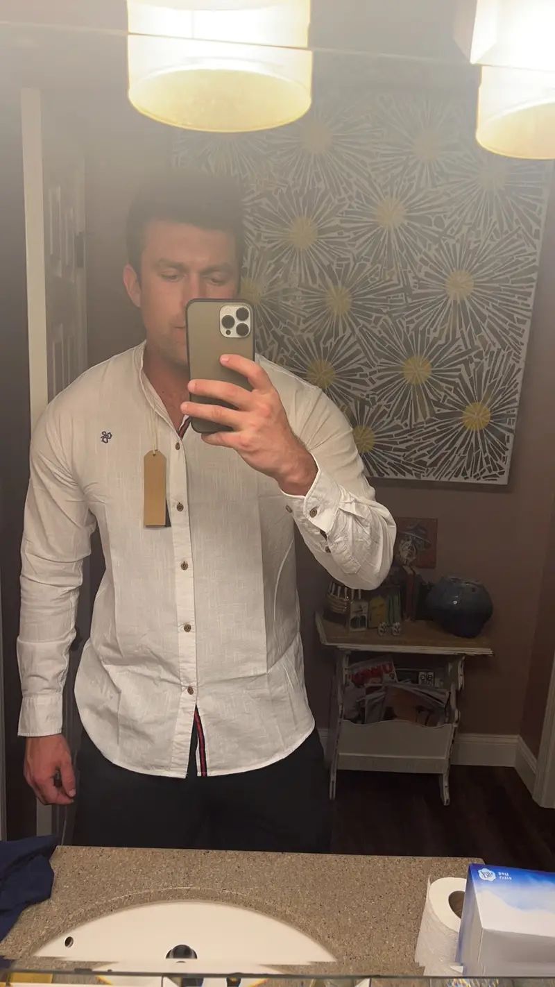 Customer photo review of Herren Langarmshirt aus 100% Baumwolle