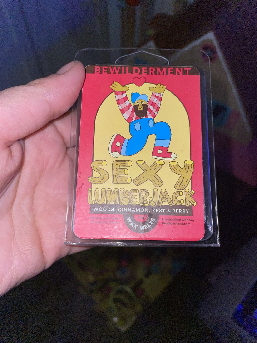 Customer photo review of Sexy Lumberjack Wax Melts