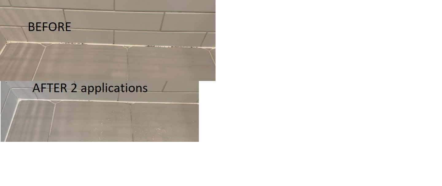 Customer photo review of GLASSGUARD™ Miracle Mold Removal Gel