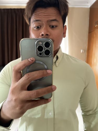 Customer photo review of Formal Shirt - Mint Green Oxford Button-Down Collar