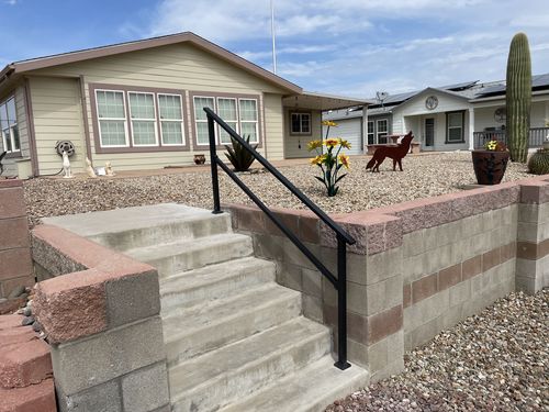 Customer photo review of Indoor/Outdoor Handrail Kit for Stairs 6 steps
