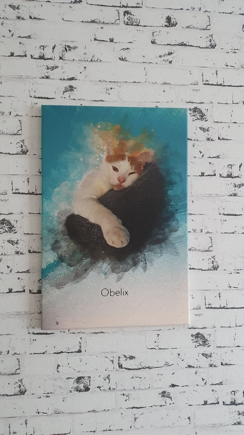 Customer photo review of Deine Katze als Aquarell Tierportrait | Geschenk für Katzenliebhaber