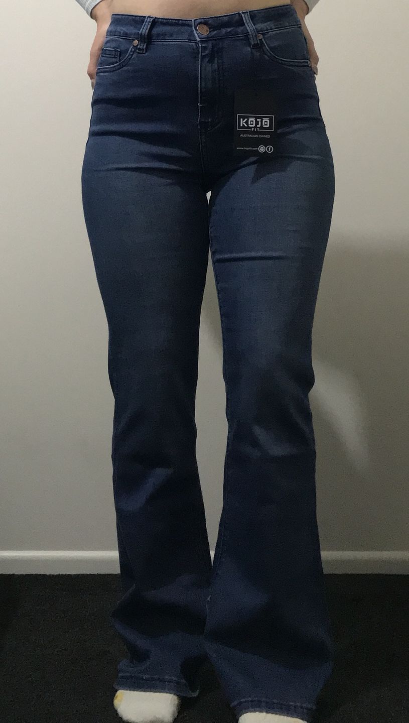 Customer photo review of Impact Flare Fit Jeans - Indigo