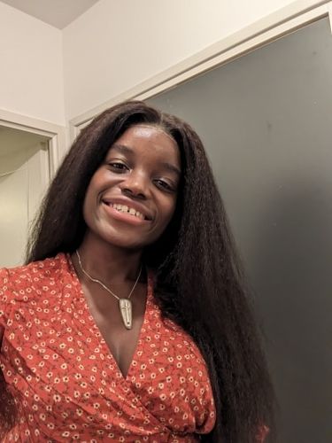 Customer photo review of Kinky Straight Wear & Go Glueless Wigs With Natural Hairline Dome Cap Lace Closure Wigs