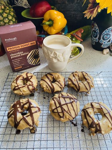 Customer photo review of Chocolate Peanut Butter Protein Donut Mix