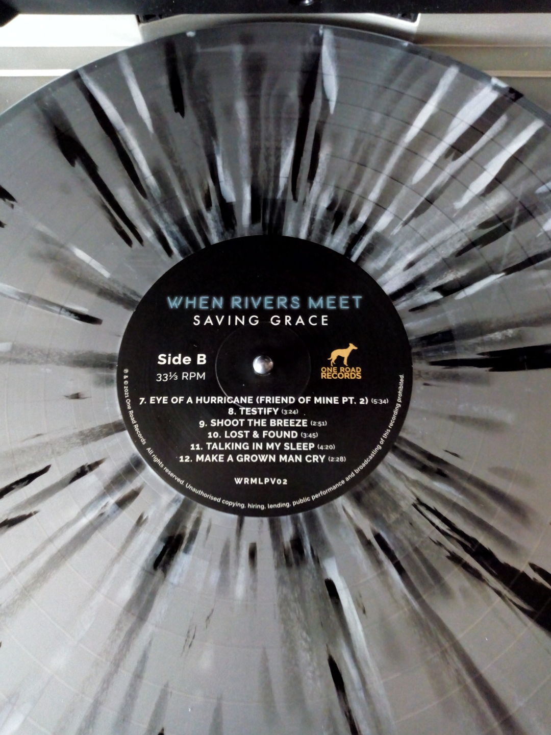 Customer photo review of SAVING GRACE ~ SILVER SPLATTER VINYL 50% OFF