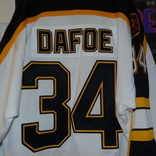 Customer photo review of Vintage Byron Dafoe Boston Bruins Pro Player NHL Jersey Size Large