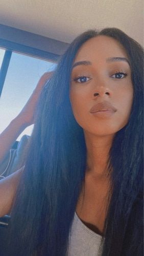 Customer photo review of Kinky Straight Wear & Go Glueless Wigs With Natural Hairline Dome Cap Lace Closure Wigs