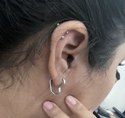 Customer photo review of Arracadas Heart
