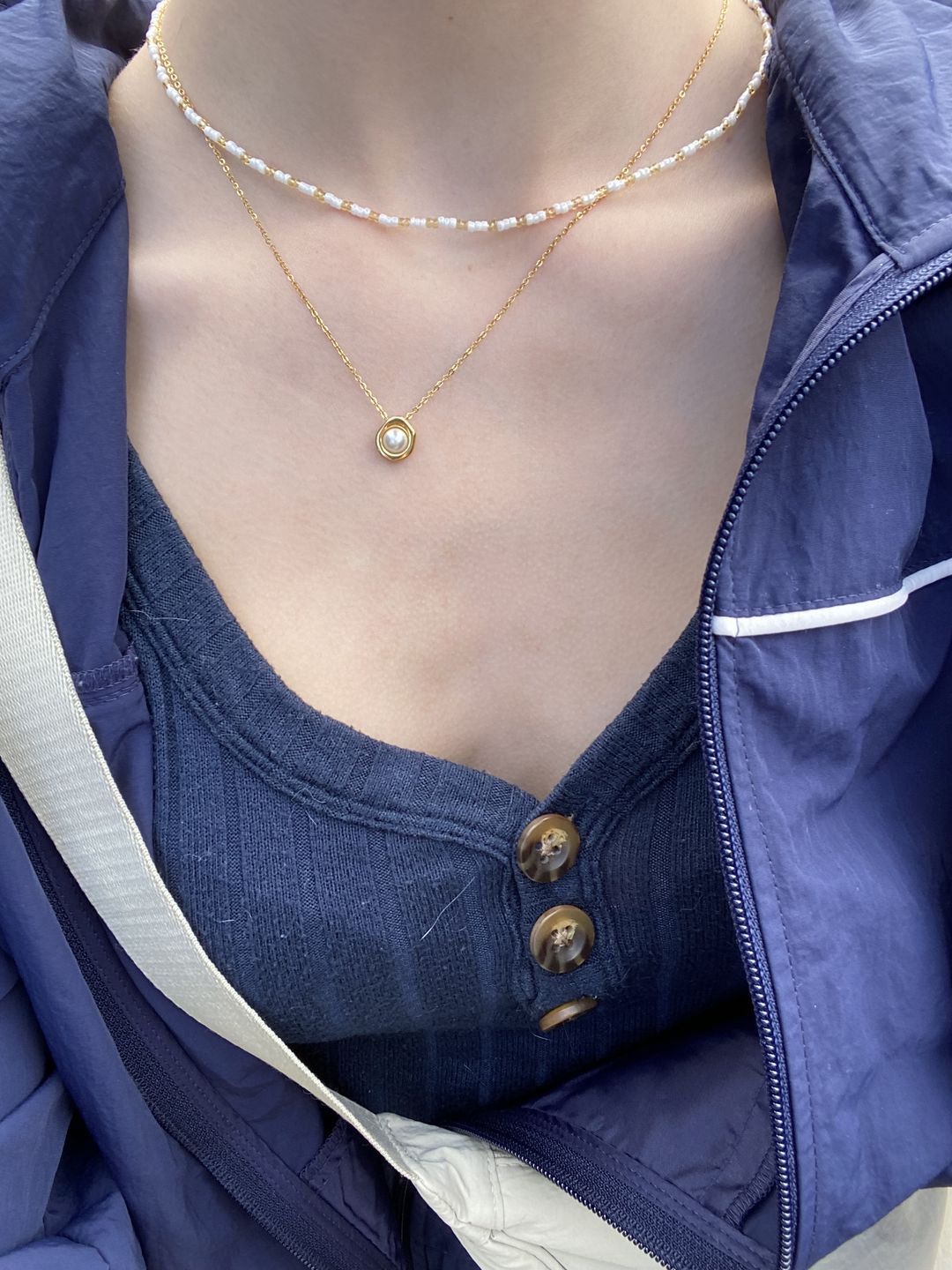 Customer photo review of Nina Halskette | 18K vergoldet