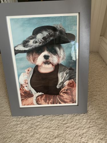 Customer photo review of The Baroness - Custom Vintage Pet Portrait