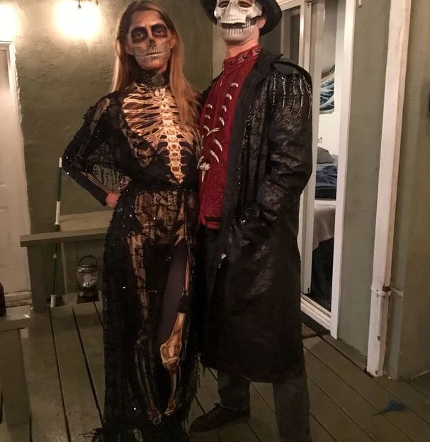 Customer photo review of Gold Skeleton Costume