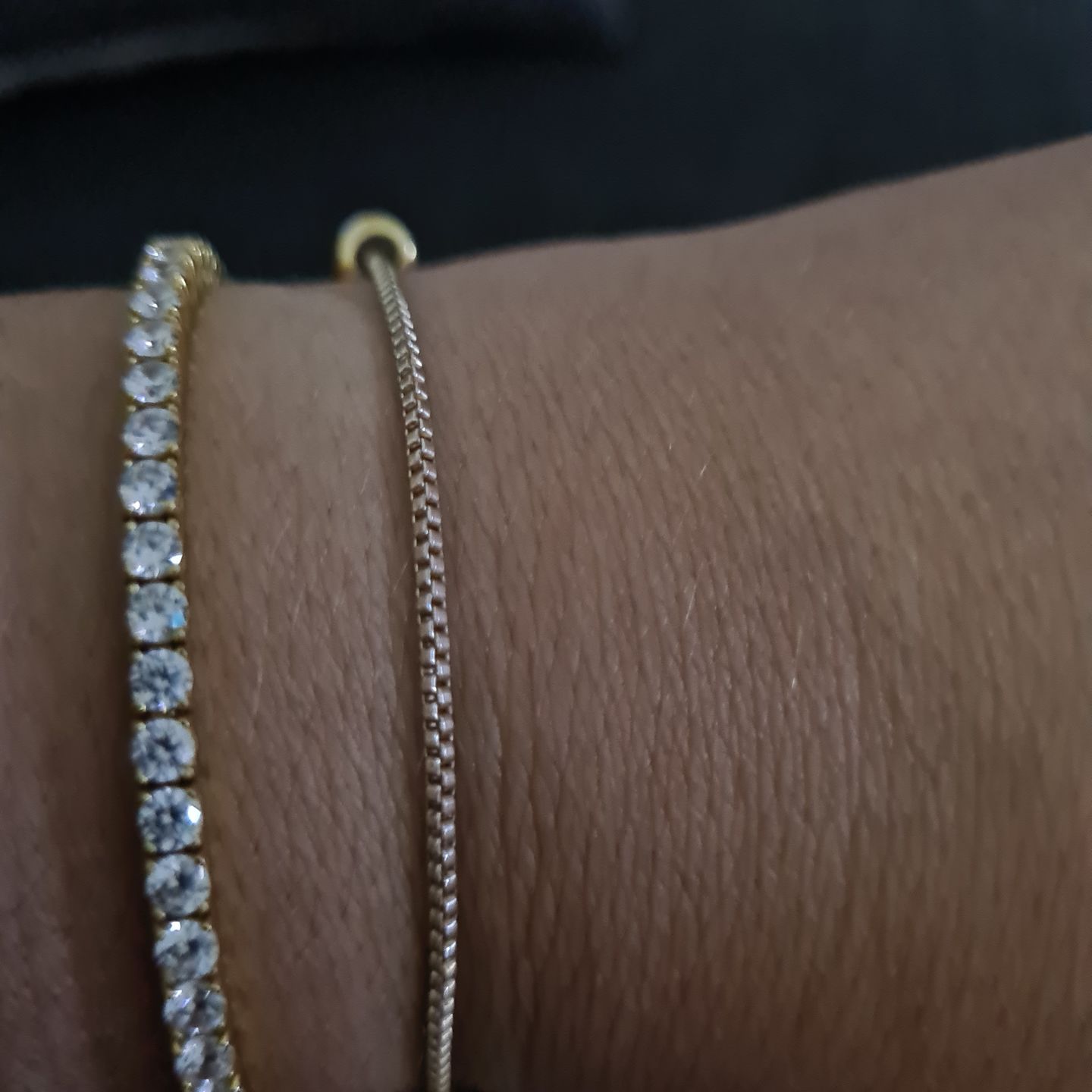Customer photo review of TENNISBOY BRACELET. - 3MM 18K GOLD