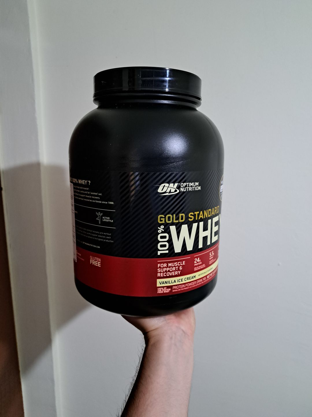 Customer photo review of Optimum Nutrition Gold Standard 100% Whey Proteina 5 Lb