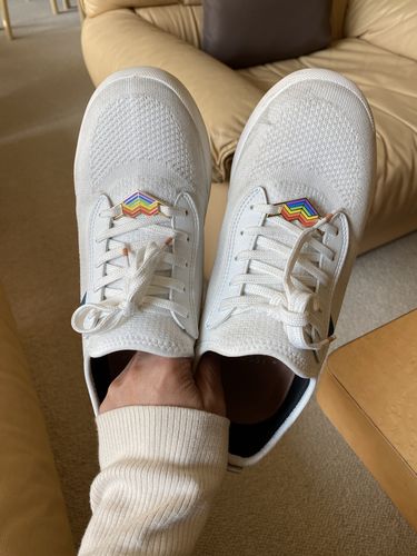 Customer photo review of Rainbow Pride Flag Love Lace Locks