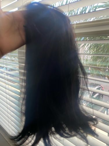 Customer photo review of Silky Straight Wear & Go Glueless Wigs With Natural Hairline Dome Cap Lace Closure Wigs