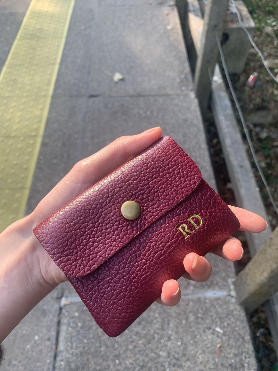 Customer photo review of Small Leather Purse