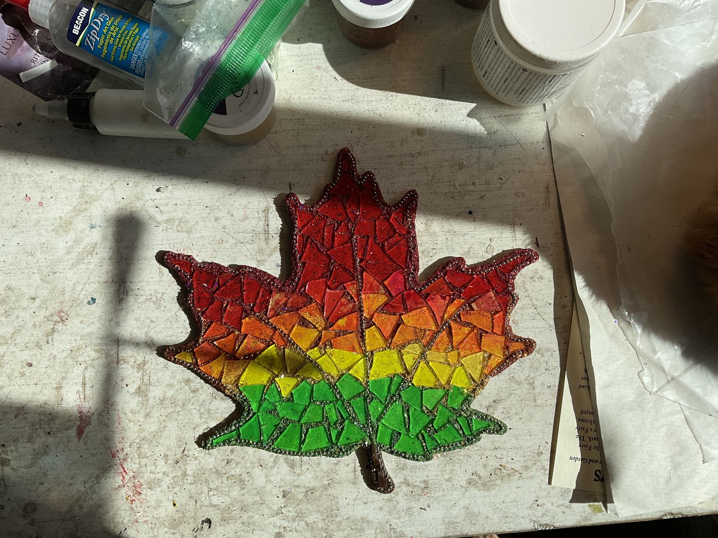 Customer photo review of Unfinished Wood Maple Leaf Shape - Craft - up to 36" DIY