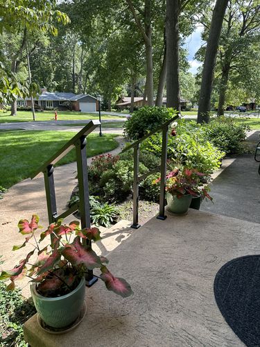 Customer photo review of Indoor/Outdoor Handrail Kit for Stairs 1 and 2 steps