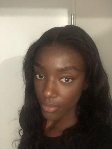 Customer photo review of Body Wave Wear & Go Glueless Wigs With Natural Hairline Dome Cap Lace Closure Wigs