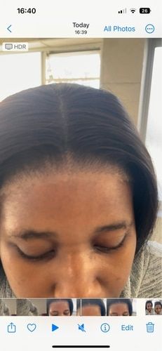 Customer photo review of Body Wave Wear & Go Glueless Wigs With Natural Hairline Dome Cap Lace Closure Wigs