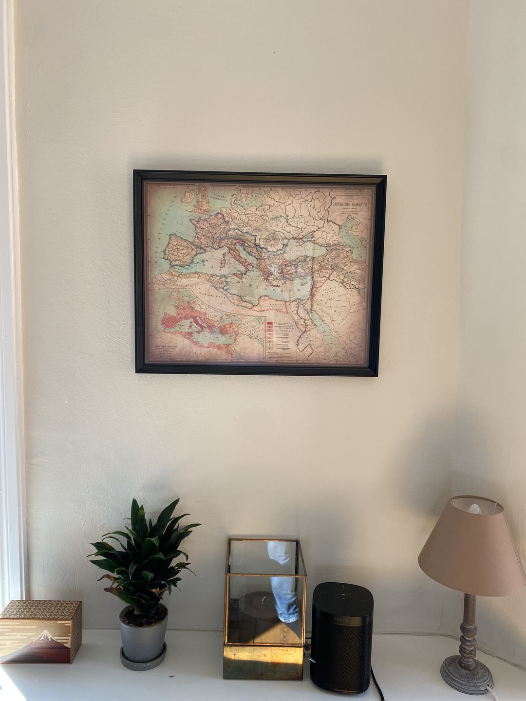 Customer photo review of Old Roman Empire World Map From 266BC to 305AD by Perthes & Kampen, 1889 - Rare Map of Byzantine, West and East Roman Empire & Roads