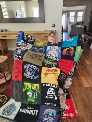 T-shirt quilt from mesquite high school by James from AZ