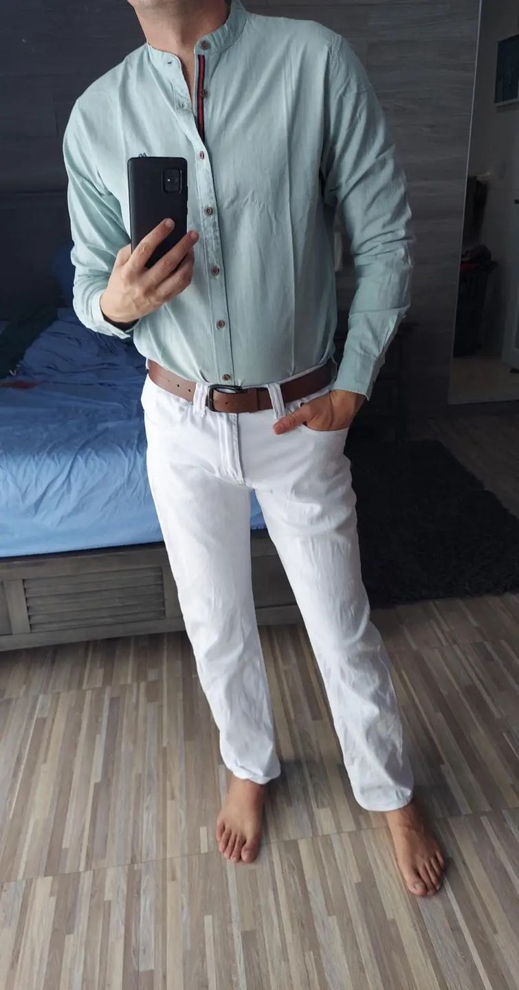 Customer photo review of Herren Langarmshirt aus 100% Baumwolle