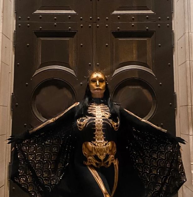 Customer photo review of Gold Skeleton Costume