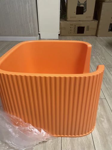 Customer photo review of Michu XXL Coral & BoBa Deluxe Cat Litter Box - Spacious Design with Scoop Included