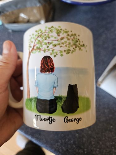 Customer photo review of Girl & Dogs - Life is better with a dog Personalised Mug