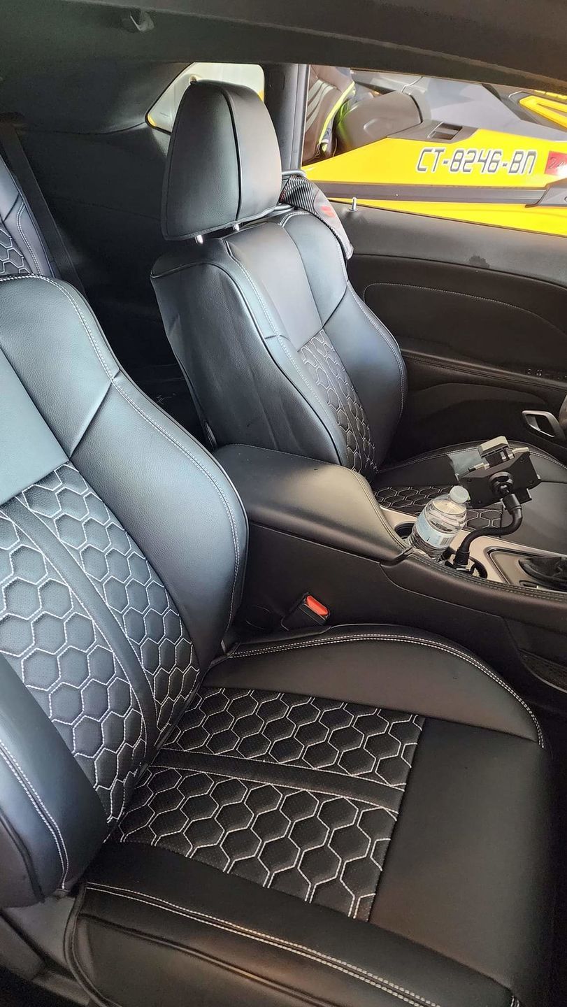 Customer photo review of 2015-Up Dodge Challenger Custom Leather Seat Covers (Performance Seats)