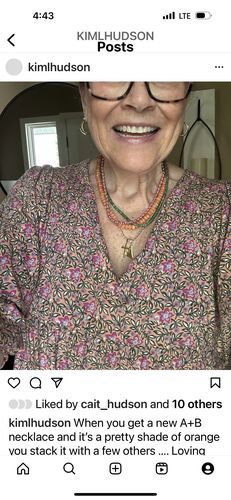 Customer photo review of Orange Necklace