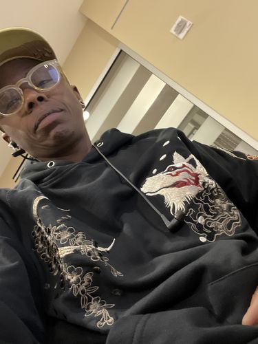 Customer photo review of Embroidered Fox Hoodie