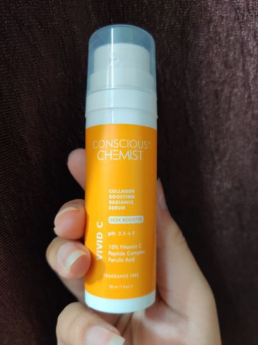Customer photo review of 10% Vitamin C Serum | Radiance Booster | Peptide Complex & Ferulic Acid