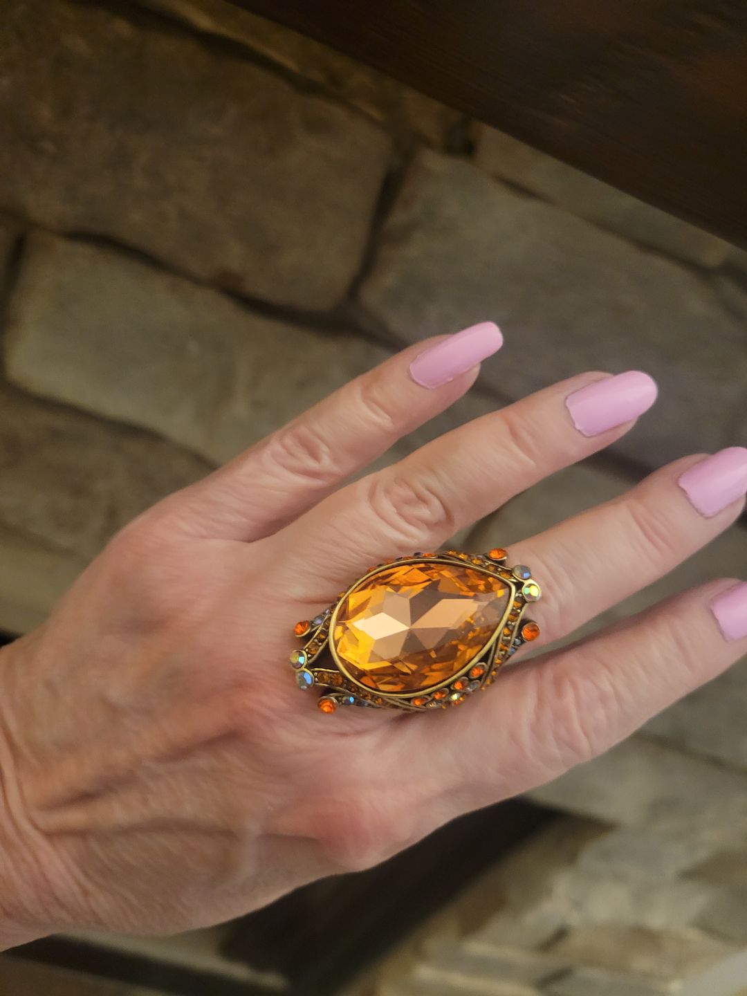 Customer photo review of HEIDI DAUS®"Make Some Waves" Crystal Statement Ring