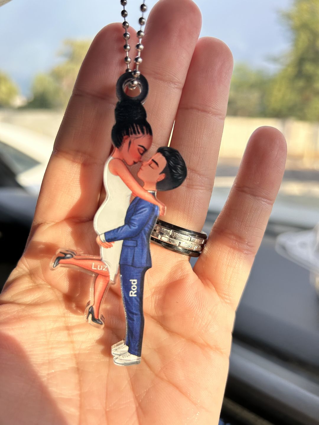 Customer photo review of Hug Couple Personalized Ornament Perfect Gift For Your Lover