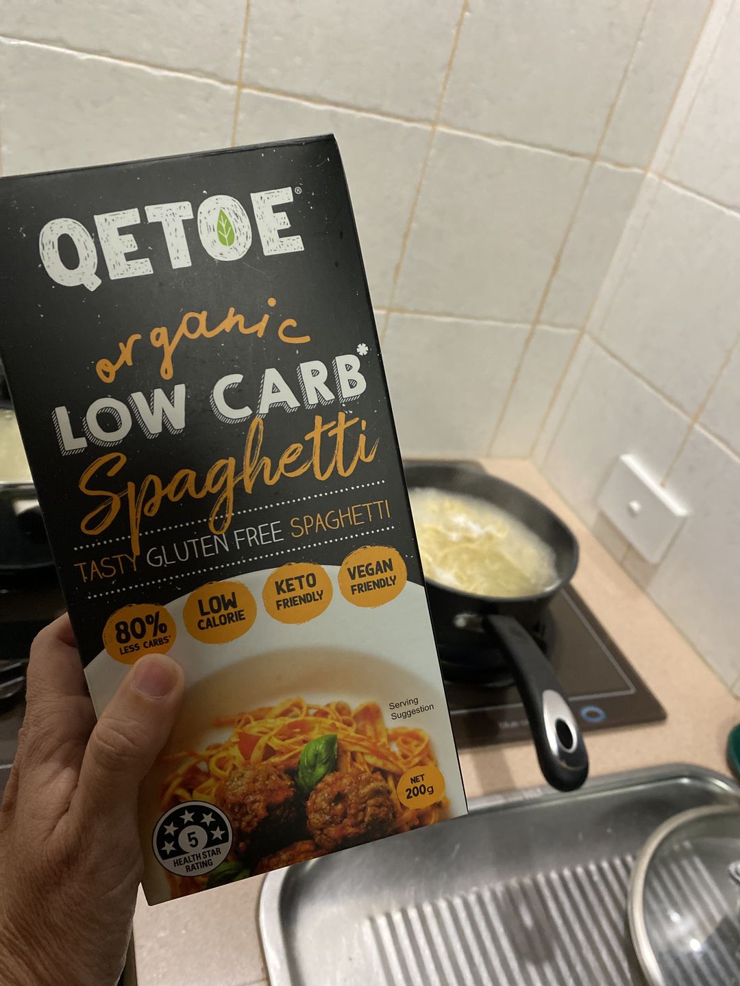 Customer photo review of Qetoe Organic Low Carb Spaghetti - 4 x Value Pack