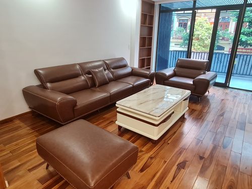 Customer photo review of AVIA - Sofa góc da tựa gật gù, đường chỉ dù lục giác