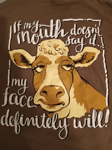 Customer photo review of Cow Face - Brown